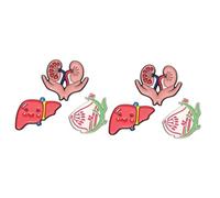 Healvian 2 Series Insignia De Patrones De Órganos Alfiler Para Chaqueta Broche De Ropa Pasador De Mochilas Alfiler De Corazón Estético Aleación 3 Piezas*2