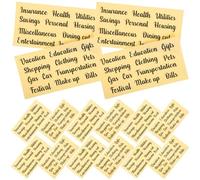 Healvian 20 Juegos de Etiquetas de Presupuesto Multifunción Autoadhesivas para Sobres, Accesorio Económico para Organización Diaria, Pegatinas Clasificadoras para Finanzas Personales