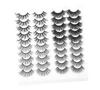 Healvian 20 Pares Pestañas Postizas Naturales y Realistas De Pestañas Postizas Para Maquillaje Diario Cosméticas De Fácil Aplicación Para Ojos