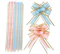 Healvian 20 Piezas Arco Decorativo De Arte Latte Lazo De Cinta De Boda Tirar De Lazos Arcos para Ramo Envolver Moños para Lazos De Cinta para Envolver El Plastico