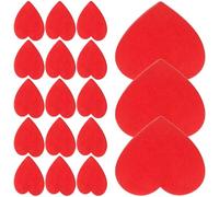 Healvian 20 Piezas de Rodajas de Madera Forma de Corazón Rojo 5 CM de Diámetro 3 MM de Grosor Adornos de Madera para Manualidades DIY Recortes para Decoración de Bodas y Fiestas