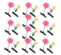 Healvian 20 piezas Pinzas de Flores Divertidas para Niñas Conjunto Accesorios para Cabello con Diseño de Amarillas y Girasoles Clips Adorables para Ocasiones