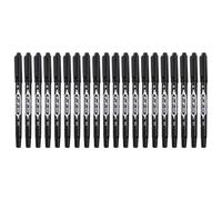 Healvian 20 Piezas Rotulador de Doble Punta de Plástico Negro para Dibujo