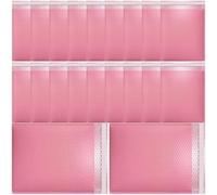 Healvian 20 Piezas Sobres de Burbujas, Sobres Acolchados Burbujas de Plástico Rosa, Impermeables, para Envío y Correo, para Ropa y Joyería, Pequeñas y Medianas Tiendas