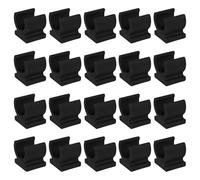 Healvian 20 Unidades Abrazadera de Tubo de Plástico Resistente al Desgaste Negro Montaje Rápido para Asiento de Inodoro y Silla de Ruedas para Uso en Baño y Hogar