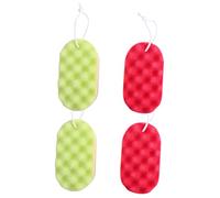 Healvian 20piezas Esponjas De Ducha Suaves y Duraderas Exfoliantes Corporales Portátiles Para Baño y Masaje De Amarillas Rojas