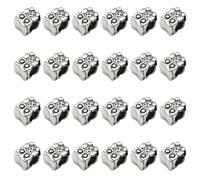 Healvian 24 Cuentas Decorativas para Cordones de Zapatos Diseño de Búho en Aleación de Plata, Fáciles de Usar y Desmontar, para Manualidades DIY en Zapatillas Deportivas