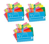 Healvian 24 Tiras Guía de Lectura para Marcadores de Dedo Coloridos Resistentes E Impermeables Herramientas de Lectura Guiada para Dislexia y Escuela Paquete de 8 Colores X 3 Unidades