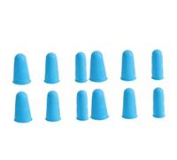 Healvian 24piezas Guantes De Silicona Para Dedos De Arte De Uñas Azul Flexibles y Cómodos Para Uso Diario