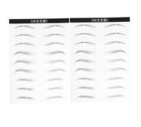 Healvian 2hojas Pegatinas Impermeables Para Cejas Parches De Cejas Simulados Herramientas De Maquillaje Resistentes Al Agua Para Mujeres Uso Diario