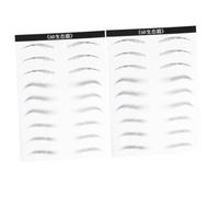 Healvian 2hojas Pegatinas Impermeables para Cejas Parches para Cejas Artificiales de Larga Duración Simulación de Herramientas de Maquillaje para Mujeres Estilo Mixto