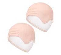 Healvian 2juegos Peluca de Monje Calva Falsa Accesorios de Maquillaje para Halloween Gorra Calva Realista para Cosplay para Adultos