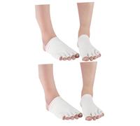 Healvian 2pares Calcetines De Gel Hidratantes Para Pies Dedos Al Aire De Calcetines Abiertos Para Mujeres y Niñas Comodidad y Para Plantar y