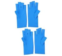 Healvian 2pares Guantes De Manicura Antioxidantes Uv Guantes Cortos Para Salón Protección Solar Para Manicura Diseño Ligero y Resistente Al Agua Para Uso Gel y Uñas