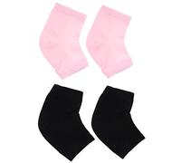 Healvian 2pares of Moisturizing Gel Ankle Socks for Heel Repair Breathable Open Toe Heel Protector