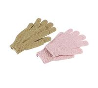 Healvian 2pares Toallas Dedos Guantes Baño Masaje Espalda Gel Ducha Exfoliante Cuerpo Suave Ducha Grasa Revitaliza