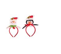 Healvian 2piezas Accesorios para Diademas Navideñas Tridimensionales de Dibujos Animados Tocados Manuales Colores Surtidos para Fiestas Navideñas y Decoración de Eventos Color Aleatorio