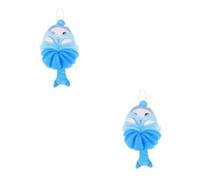 Healvian 2piezas Bolas De Baño Para Diseño De Animales Cartoon Esponjas Suaves Para Duchas Accesorios De Baño Para Bebés Secado Rápido y Almacenamiento Práctico