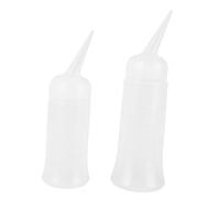 Healvian 2piezas Botellas Aplicadoras De Tinte Para Cabello Grandes y Pequeñas Botellas Translúcidas Para Aplicación Profesional Para Salón y Limpieza Seco