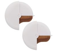 Healvian 2piezas Brocha de Base Giratoria para Maquillaje para Aplicación de Líquidos y Polvos Incluye Tapa Protectora Diseño Ondulado y Unidades para Uso Diario Viaje