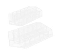 Healvian 2piezas Caja de Almacenamiento de Lápiz Labial Transparente Organizador de Escritorio para Lápices Labiales Soportes para Guardar Barras de Labios Dormitorio o Hogar