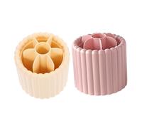 Healvian 2piezas Caja Organizadora de Maquillaje Contenedores Giratorios Soporte para Brochas de Maquillaje Soporte Organizador para Escribir el Baño Dormitorio Oficina