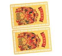 Healvian 2piezas Carta la Deidad la Riqueza Amuleto Tarjeta Taisui Tarjeta Auspiciosa para Bolsillo Amuleto de Estilo Chino para Protección y Suerte