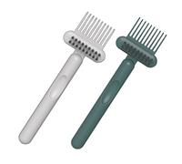 Healvian 2piezas Cepillo Limpiador De Cabello y Peine Removedor De Pelusa Herramienta De Limpieza Ergonómica Para Cepillos y Peines Diseño y Práctico