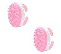 Healvian 2piezas Cepillo Masajeador Corporal Reafirmante Rodillos Suaves Para Ducha y Tratamientos Anticelulíticos Uso Muslos Caderas Brazos y Abdomen Rosa