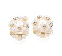 Healvian 2piezas Clip de Flor de Perla Pinzas Transparentes Cabello Accesorios Cabello para Niñas Horquillas Forma Perlas de Imitación para Uso Diario y Ocasiones Especiales