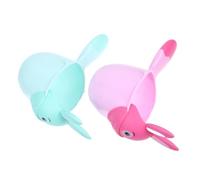 Healvian 2piezas Cuchara de Agua para Taza de Champú Color Verde y Rosa para Baño de Use para Enjuagar Cabello sin Gotas