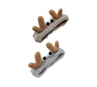 Healvian 2piezas Diadema De Asta De Ciervo Diademas Elásticas Cabeza Accesorios Cabello Para Maquillaje Color y Diseño De Astas Incluidas