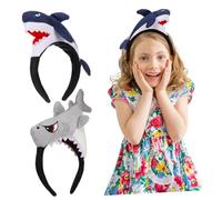 Healvian 2piezas Diadema De Dibujos Animados De Tiburón y Crocodilo Para Fiestas Accesorios Para Disfraces Para Decoración De Cabeza De Fiesta