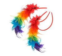 Healvian 2piezas Diadema De Plumas Para Mujer Tocado De Plumaje Vintage Banda Cabello De Fiesta Decoración Cabeza Accesorios Cabello Para Adultos Diademas De Plumas