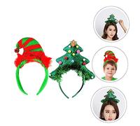 Healvian 2piezas Diadema De Sombrero De Navideña Diadema Para Fiestas De Accesorios Para Fiestas Para Actuaciones y Celebraciones De Navidad