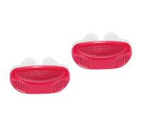 Healvian 2piezas Dispositivo Antironquidos Para Nariz Clip Nasal Reutilizable Color Rojo Alivio De Ronquidos Mejora La Calidad Del Sueño Compacto y Fácil De Usar