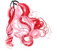 Healvian 2piezas Extensiones De Coleta De Colores Extensiones De Cabello Para Niñas Postizo Rizado Para Fiestas De Cumpleaños Accesorios De Moda Cabello