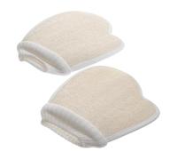 Healvian 2piezas Guantes De Lufa Naturales Para Baño Ducha y Sauna Exfoliantes y Limpiadores Corporales Para Eliminar Células Muertas