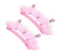 Healvian 2piezas Ligas De Lazo Pierna Encaje Floral Banda Elástica Antideslizante Para Mujer Para Novias y Bodas Sujeta Calcetines Cómodo