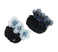 Healvian 2piezas Moños Cubremoños De Flores Accesorios Para Pelo Redecilla Para Novia