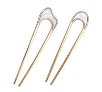 Healvian 2piezas Palillos Pelo de Metal Forma Accesorios Pelo para Mujeres y Niñas para Moños y Cabello