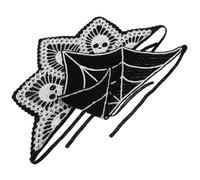 Healvian 2piezas Pañuelo Gótico Negro de Crochet Diadema Calavera de Telaraña Accesorio Cabello para Halloween y Fiestas de Temática Gótica para Mujeres y Niñas