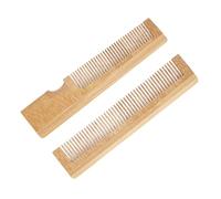 Healvian 2piezas Peine De Bambú Portátil Para y Cabello Peines De Bolsillo Para Hombres Unidades Accesorios De Cuidado De Bigote