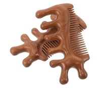 Healvian 2piezas Peine De Masaje De Madera De Sándalo Peine Cabelludo Masajeador Anticaspa Para Hombres Herramienta Para Meridianos Para Meditación y Yoga