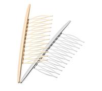 Healvian 2piezas Peines Sencillos Cabello Horquillas Delicadas Pinzas de Aleación Galvanizada para Mujer Accesorios Cabello Peinado para Fiesta