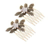 Healvian 2piezas Peinetas Vintage Laterales Con Horquillas Decorativas Para Novia Accesorios De Pelo