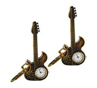 Healvian 2piezas Pulseras De Guitarra Con Reloj Mini Vintage Con Reloj De Guitarra Accesorio Coleccionable Para