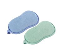 Healvian 2piezas Toalla De Baño De Esponja Doble Cara Exfoliante y Limpiador Corporal Para Ducha y Spa De Esponja De Baño Infantil Azul y Verde