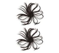Healvian 2piezas Toppers Para Mujeres Postizos Sintéticos De Cabello Para Añadir Volumen Clip-in Para Cubrir Cabello Diseño Natural y