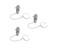 Healvian 3 Anillos De Lujo Para Uñas Anillos Modernos Para Mujer Diseño Estético De Meñique Besos Sencillos Para Dedos Bodas Delicados Anillos De Mano Modernos De Cobre Sintético
